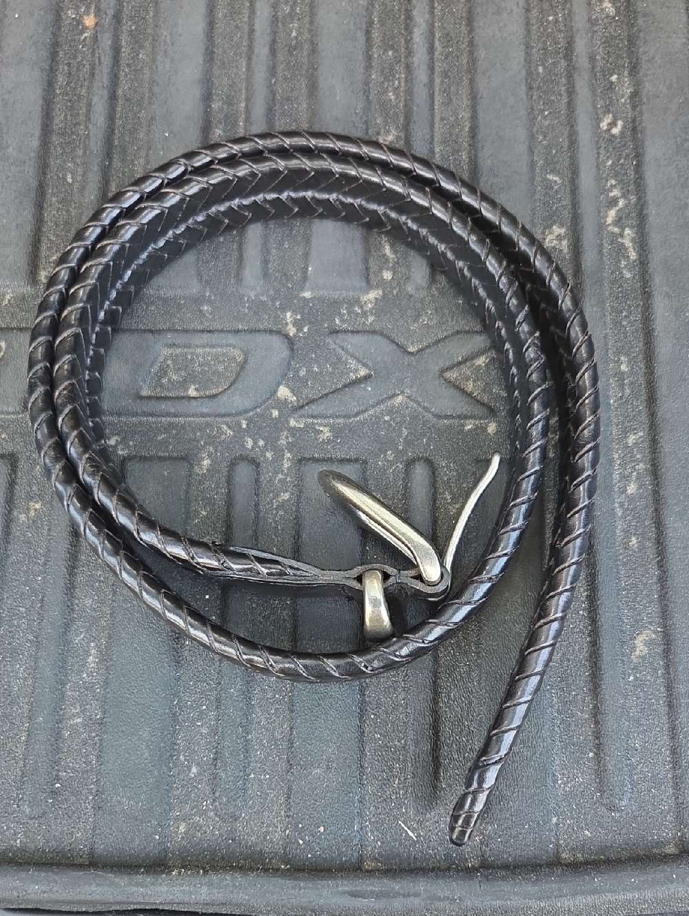 Coach Braided Leather Belt Bag Strap - Black